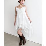 フラワーストレッチレースイレギュラーヘムキャミミニワンピース | moment+ | 詳細画像13