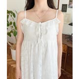 フラワーストレッチレースイレギュラーヘムキャミミニワンピース | moment+ | 詳細画像7