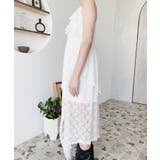 フラワーストレッチレースフロントスリットアシンメトリ―キャミワンピース | moment+ | 詳細画像12 