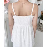 フラワーストレッチレースフロントスリットアシンメトリ―キャミワンピース | moment+ | 詳細画像15 