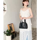 フラワーストレッチレースフロントスリットアシンメトリ―キャミワンピース | moment+ | 詳細画像17 