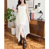 フラワーストレッチレースフロントスリットアシンメトリ―キャミワンピース | moment+ | 詳細画像22 