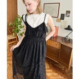 フラワーストレッチレースフロントスリットアシンメトリ―キャミワンピース | moment+ | 詳細画像27 