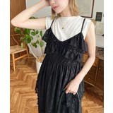 フラワーストレッチレースフロントスリットアシンメトリ―キャミワンピース | moment+ | 詳細画像30 