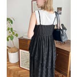 フラワーストレッチレースフロントスリットアシンメトリ―キャミワンピース | moment+ | 詳細画像31 