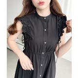 ドロストリボンショルダーフリルティアードシャツワンピース | moment+ | 詳細画像10 