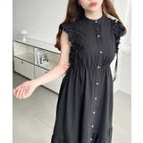 ドロストリボンショルダーフリルティアードシャツワンピース | moment+ | 詳細画像11 