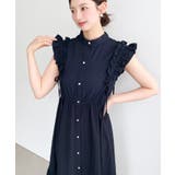 ドロストリボンショルダーフリルティアードシャツワンピース | moment+ | 詳細画像14 