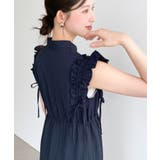 ドロストリボンショルダーフリルティアードシャツワンピース | moment+ | 詳細画像15 