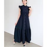 ドロストリボンショルダーフリルティアードシャツワンピース | moment+ | 詳細画像16 