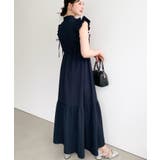 ドロストリボンショルダーフリルティアードシャツワンピース | moment+ | 詳細画像17 