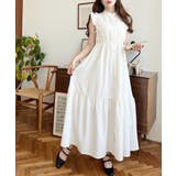 ドロストリボンショルダーフリルティアードシャツワンピース | moment+ | 詳細画像7 