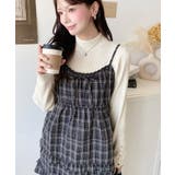 フリルティアードキャミチェックワンピース | moment+ | 詳細画像15 