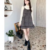 フリルティアードキャミチェックワンピース | moment+ | 詳細画像17 