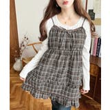 フリルティアードキャミチェックワンピース | moment+ | 詳細画像18 