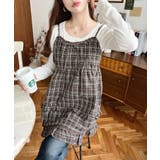 フリルティアードキャミチェックワンピース | moment+ | 詳細画像19 