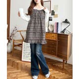 フリルティアードキャミチェックワンピース | moment+ | 詳細画像22 