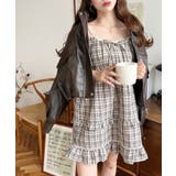 フリルティアードキャミチェックワンピース | moment+ | 詳細画像5 