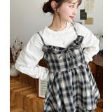 イレギュラーヘムチェック柄キャミワンピース | moment+ | 詳細画像11 