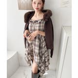 イレギュラーヘムチェック柄キャミワンピース | moment+ | 詳細画像23 