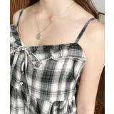 イレギュラーヘムチェック柄キャミワンピース | moment+ | 詳細画像8 