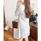 ワンポイントリボン刺繍長袖ポロワンピース | moment+ | 詳細画像11 