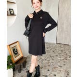 ワンポイントリボン刺繍長袖ポロワンピース | moment+ | 詳細画像5 