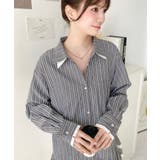 ダブルカラーレースフリルティアードシャツワンピース | moment+ | 詳細画像2