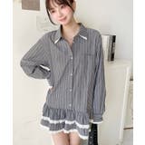 ダブルカラーレースフリルティアードシャツワンピース | moment+ | 詳細画像3