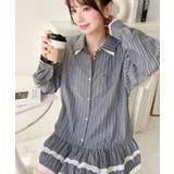 ダブルカラーレースフリルティアードシャツワンピース | moment+ | 詳細画像4