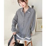 ダブルカラーレースフリルティアードシャツワンピース | moment+ | 詳細画像5