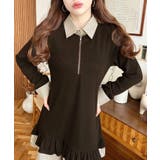 シャツドッキングフリルミニワンピース | moment+ | 詳細画像12