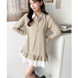 シャツドッキングフリルミニワンピース | moment+ | 詳細画像23