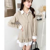 シャツドッキングフリルミニワンピース | moment+ | 詳細画像24