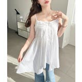 アシメヘムキャミチュニック コットンカラミレース | moment+ | 詳細画像2