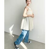 アシメヘムキャミチュニック コットンカラミレース | moment+ | 詳細画像22