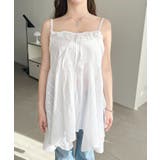 アシメヘムキャミチュニック コットンカラミレース | moment+ | 詳細画像7