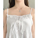 アシメヘムキャミチュニック コットンカラミレース | moment+ | 詳細画像8