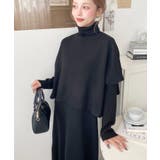 タートルネックベスト&クルーネック長袖ニットワンピース | moment+ | 詳細画像10