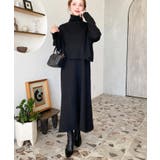 タートルネックベスト&クルーネック長袖ニットワンピース | moment+ | 詳細画像12