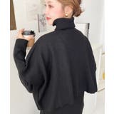 タートルネックベスト&クルーネック長袖ニットワンピース | moment+ | 詳細画像13