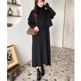 タートルネックベスト&クルーネック長袖ニットワンピース | moment+ | 詳細画像18