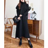 タートルネックベスト&クルーネック長袖ニットワンピース | moment+ | 詳細画像2