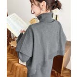 タートルネックベスト&クルーネック長袖ニットワンピース | moment+ | 詳細画像22