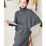 タートルネックベスト&クルーネック長袖ニットワンピース | moment+ | 詳細画像25