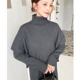 タートルネックベスト&クルーネック長袖ニットワンピース | moment+ | 詳細画像26