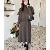 タートルネックベスト&クルーネック長袖ニットワンピース | moment+ | 詳細画像37