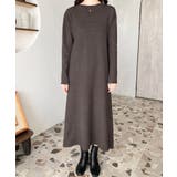 タートルネックベスト&クルーネック長袖ニットワンピース | moment+ | 詳細画像43