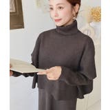 タートルネックベスト&クルーネック長袖ニットワンピース | moment+ | 詳細画像47