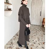 タートルネックベスト&クルーネック長袖ニットワンピース | moment+ | 詳細画像55